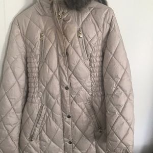 Tan colored winter coat